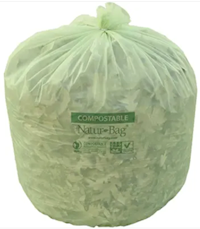 55 GALLON, 1.0 MIL, 42" X 48", LOW DENSITY, GREEN, NATUR-BAG, 20 BAGS/ROLL, 5 ROLLS/CT MAIN